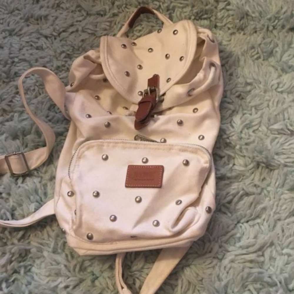 Victorias Secret PINK Mini White Backpack Jewels